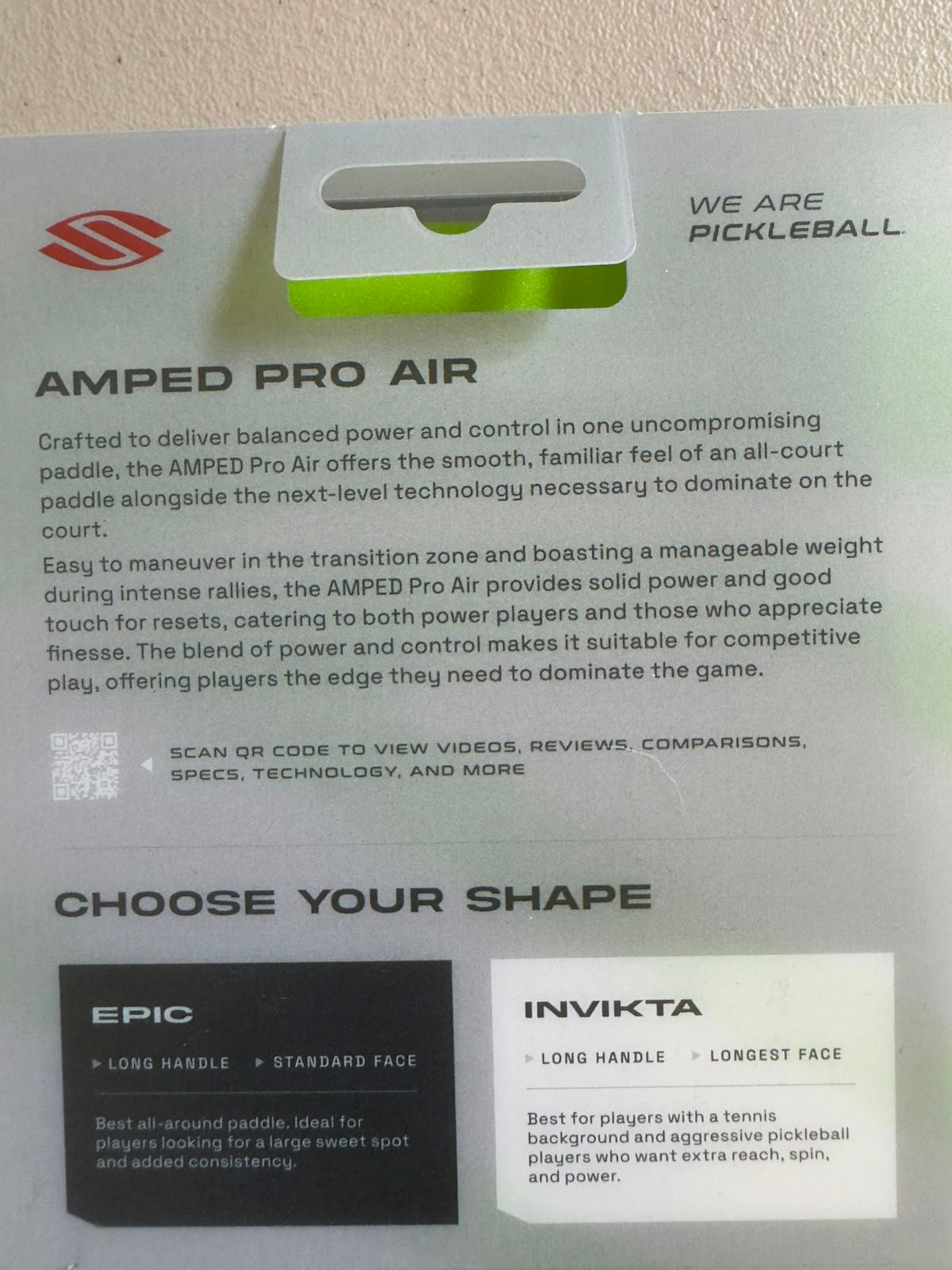 Selkirk Amped Pro Air - Epic