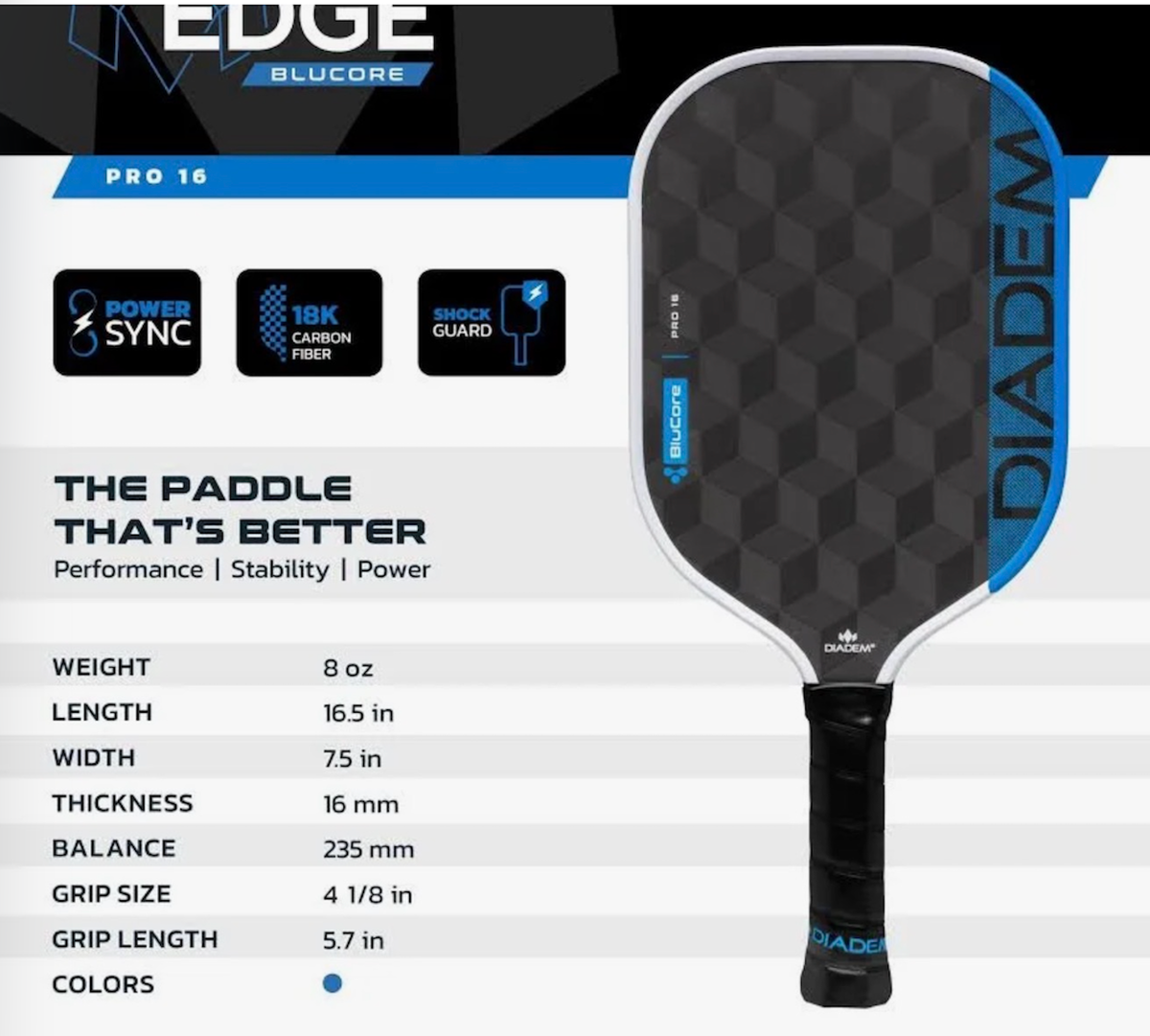 Diadem Edge BluCore Pro