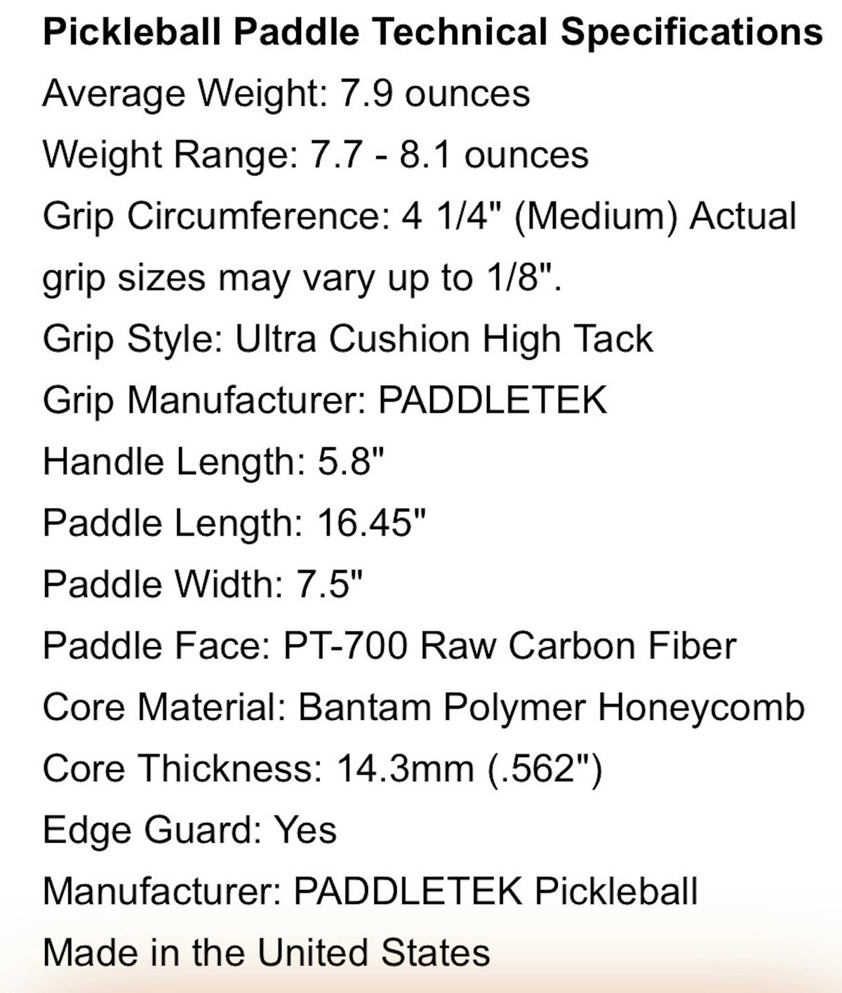 Paddletek Bantam TKO-C 12.7