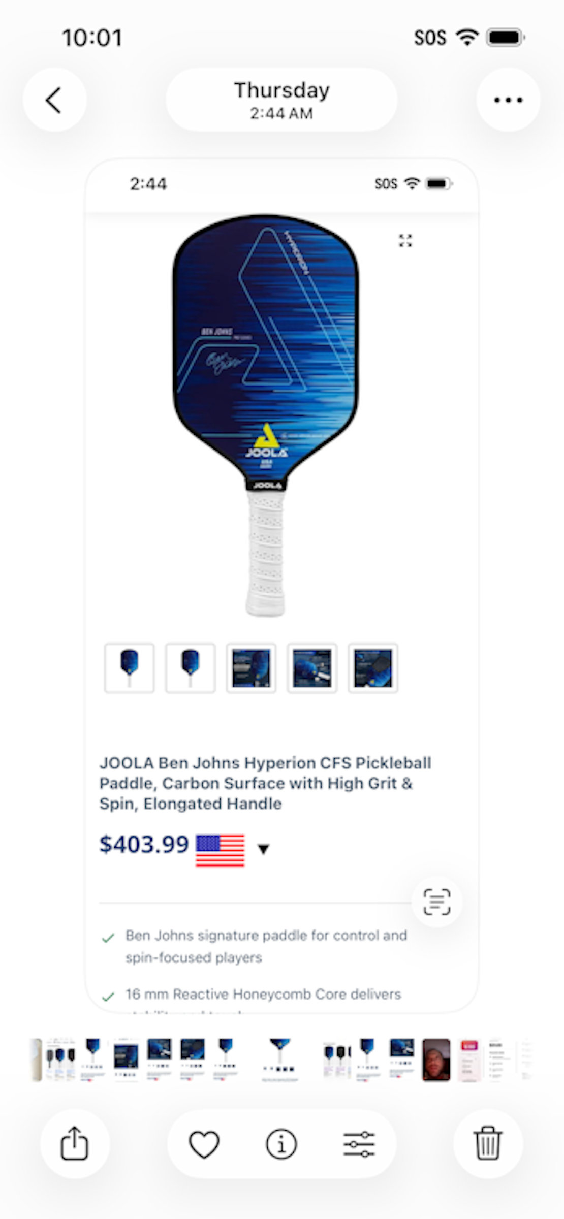 Joola Ben Johns Hyperion C2 CFS 16